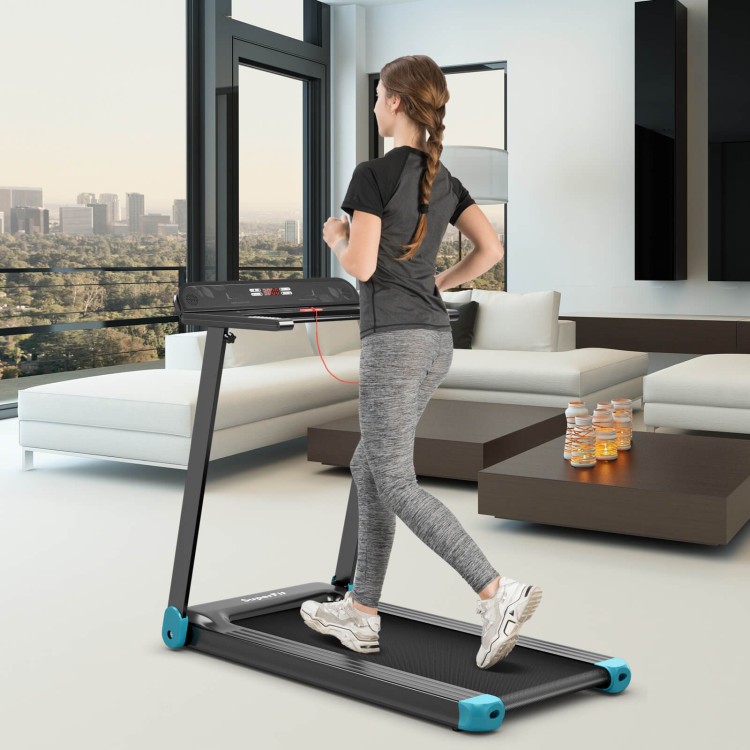 Folding Compact Treadmill – App Control, Bluetooth Speaker, 12 Preset Programs