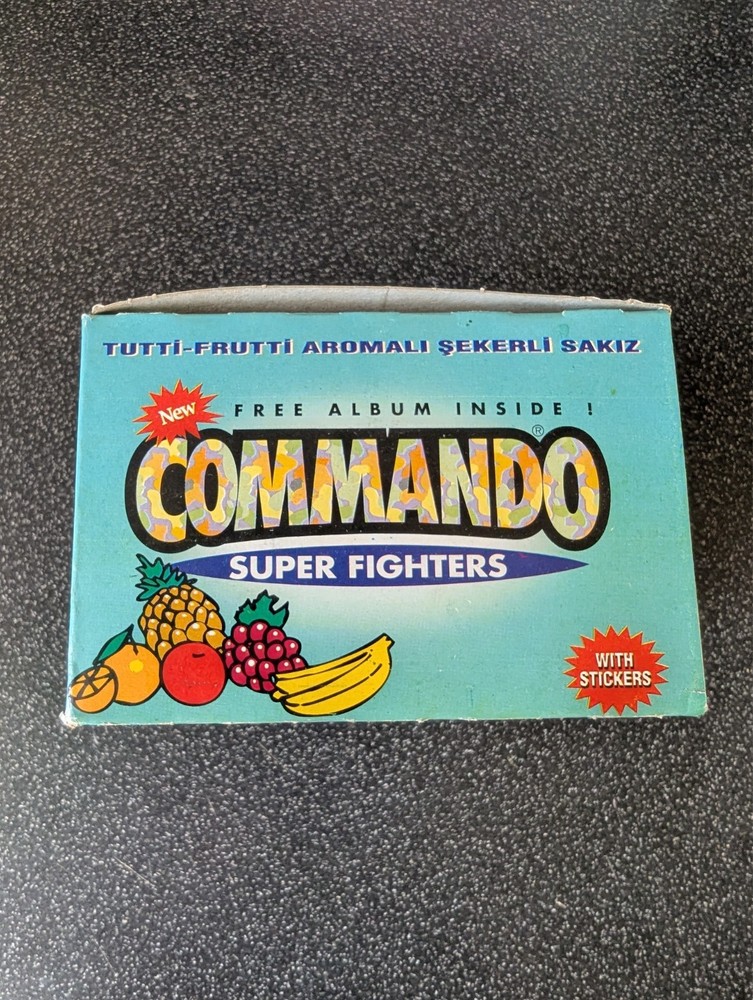 Empty box COMMANDO MERTSAN Turkey Sticker  Bubble gum inserts Rare