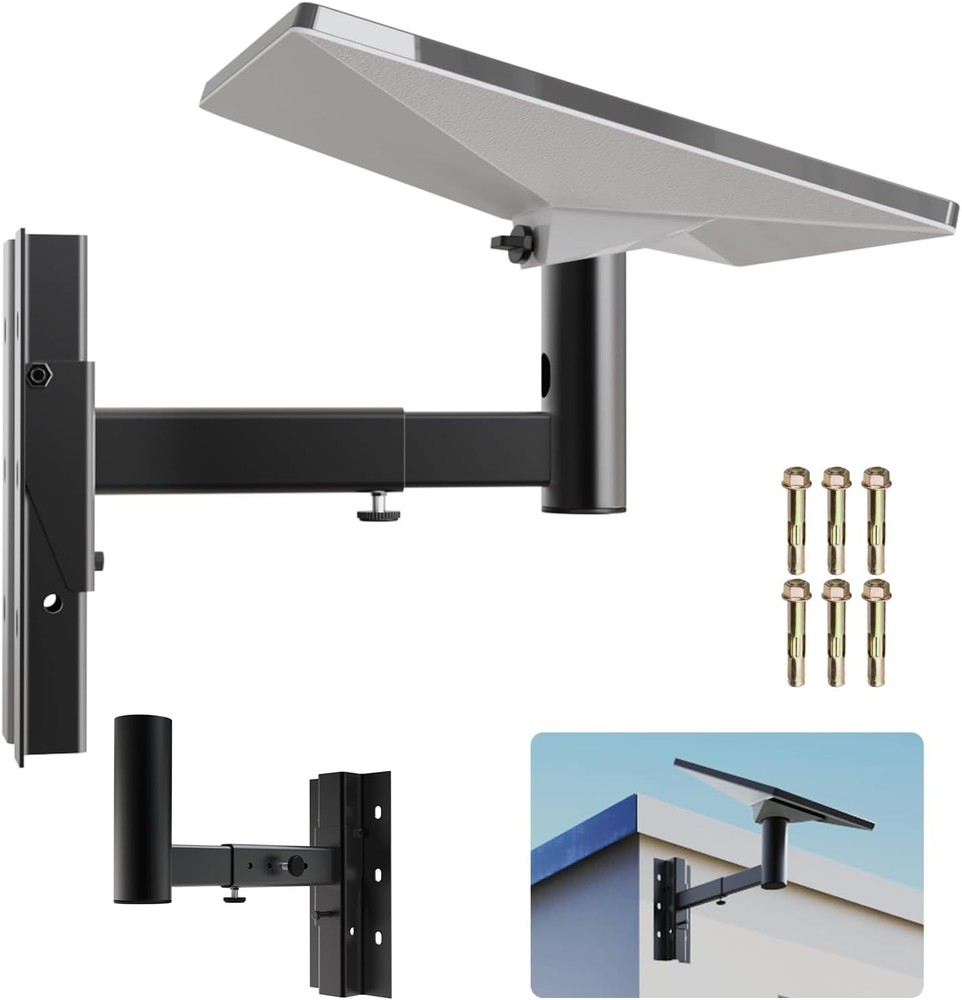 Adjustable Starlink Mini Mount Kit With Adapter - Heavy Duty Wall, Black
