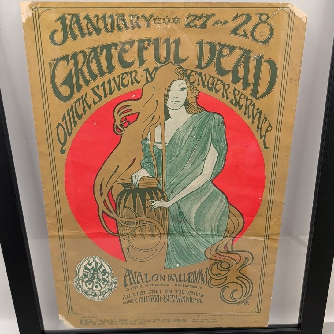 GRATEFUL DEAD FD 45-1 AVALON BALLROOM CONCERT POSTER 1967 Dead Classic Vintage
