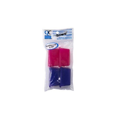 4 Pack Quality Choice Toothbrush Multi Color Sanitary Protective Caps Set 4 Each