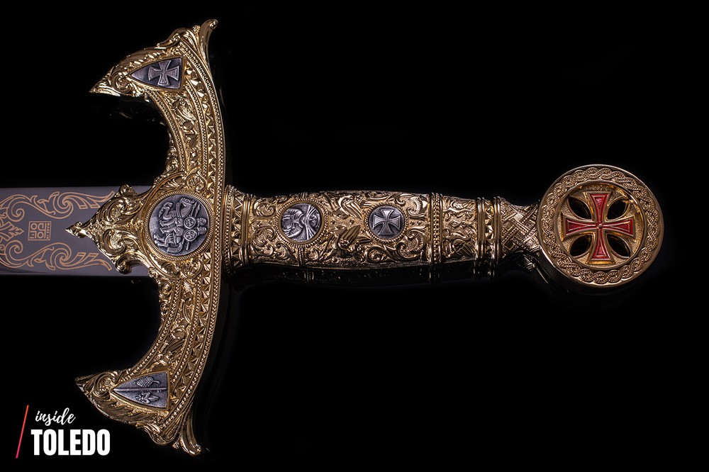 Marto - Silver Templar Sword with Gold