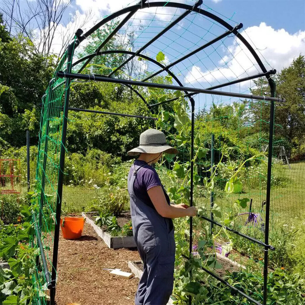 Heavy-duty Green Cucumber Garden Trellis A-Frame Grow Support for Climbing Plant