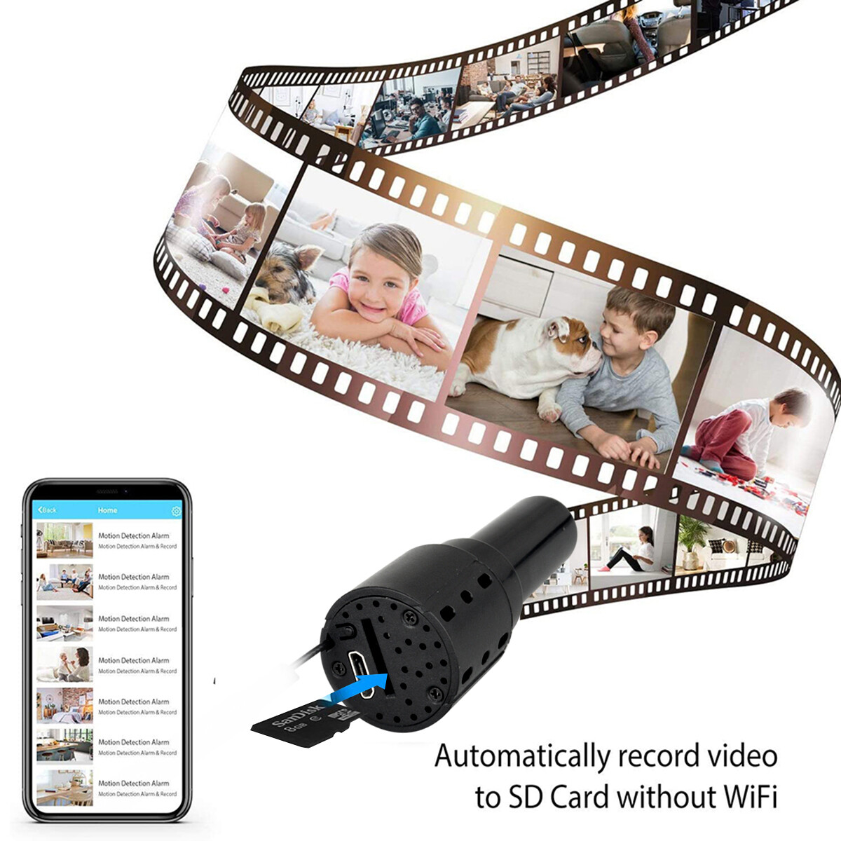 Mini WiFi Camera HD 1080P IP Motion Detection Camcorder Home Security Cam