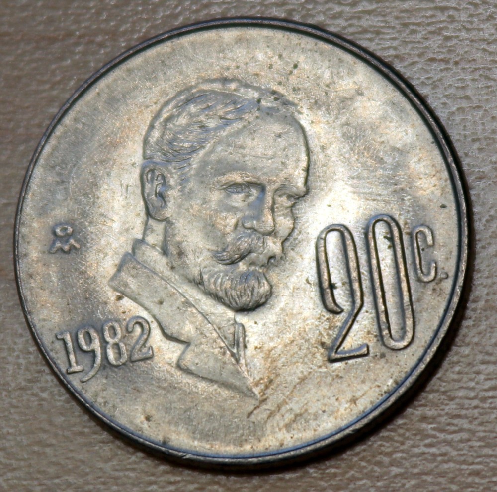1982 Mexico 20 Centavos Francisco Indalecio Madero