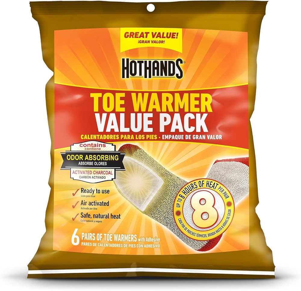 HotHands Toe Warmers 6 Pair Safe Natural