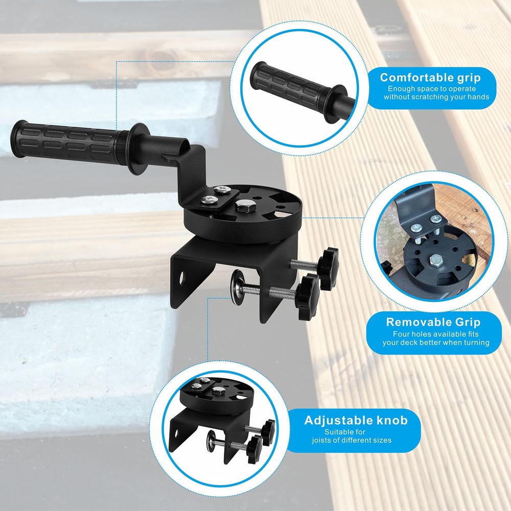 Decking Straightening Tool, Adjustable Deck Tool, Heavy Duty Decking Board Be...