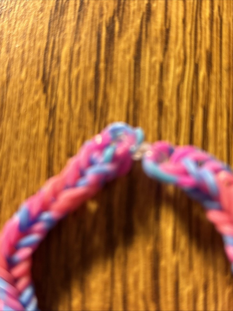 Handmade Rainbow Loom Band Flower Bracelet