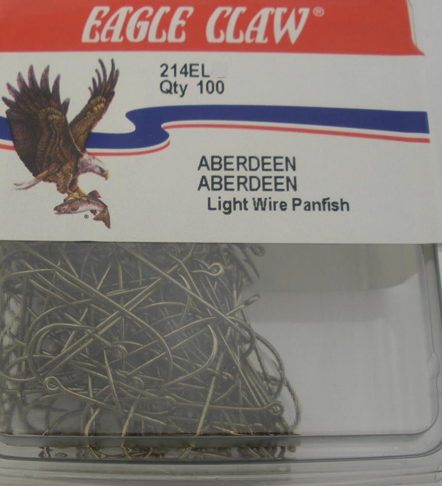 Eagle Claw 214EL #4 100Ct Bronze Extra Light Wire Aberdeen Hooks