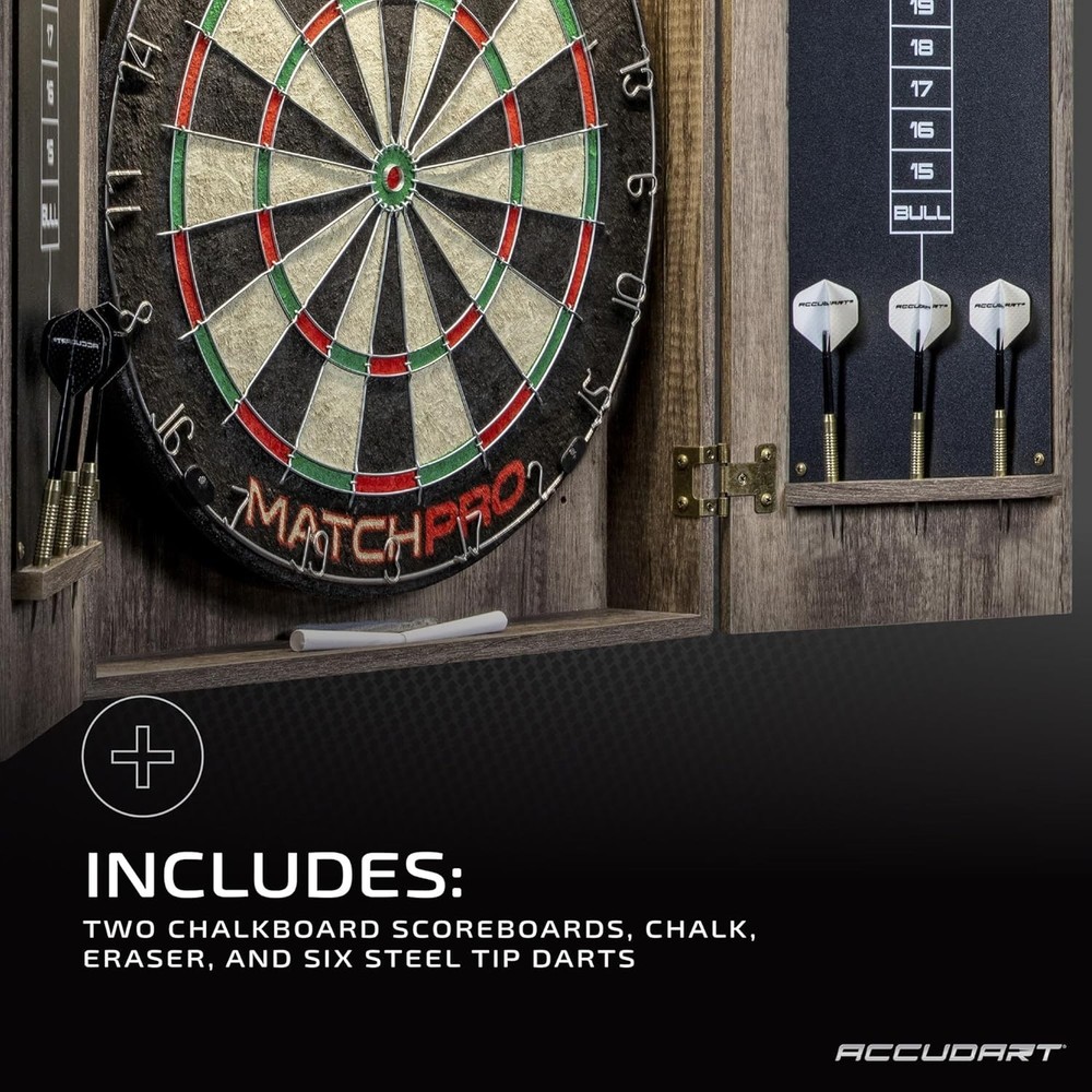 Official 18" Match Pro Dartboard Set with Automatic LED & Dart Storage Features