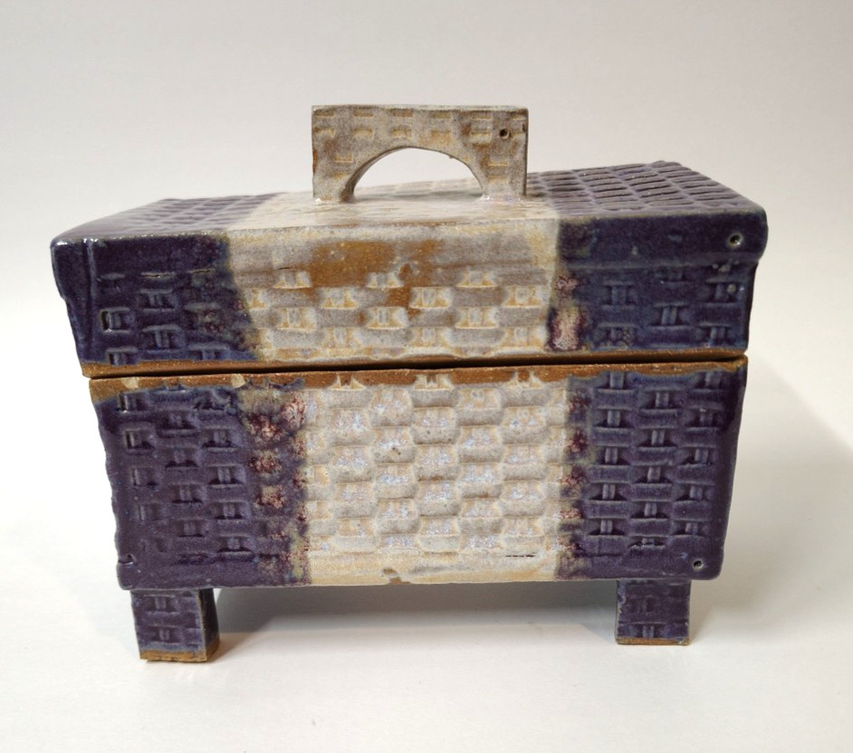 Handmade Pottery Keepsake Box With Handled Lid Pottery Barn