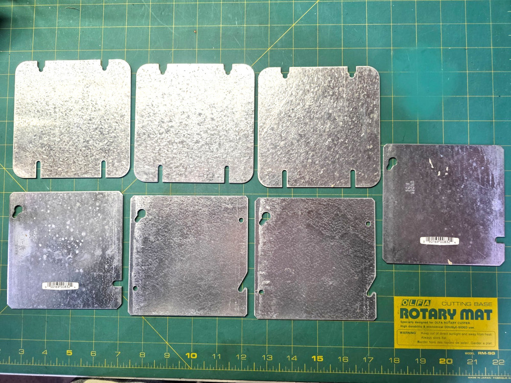 4-11/16" SQUARE BLANK ELECTRICAL BOX COVERS 7 NEW PIECES
