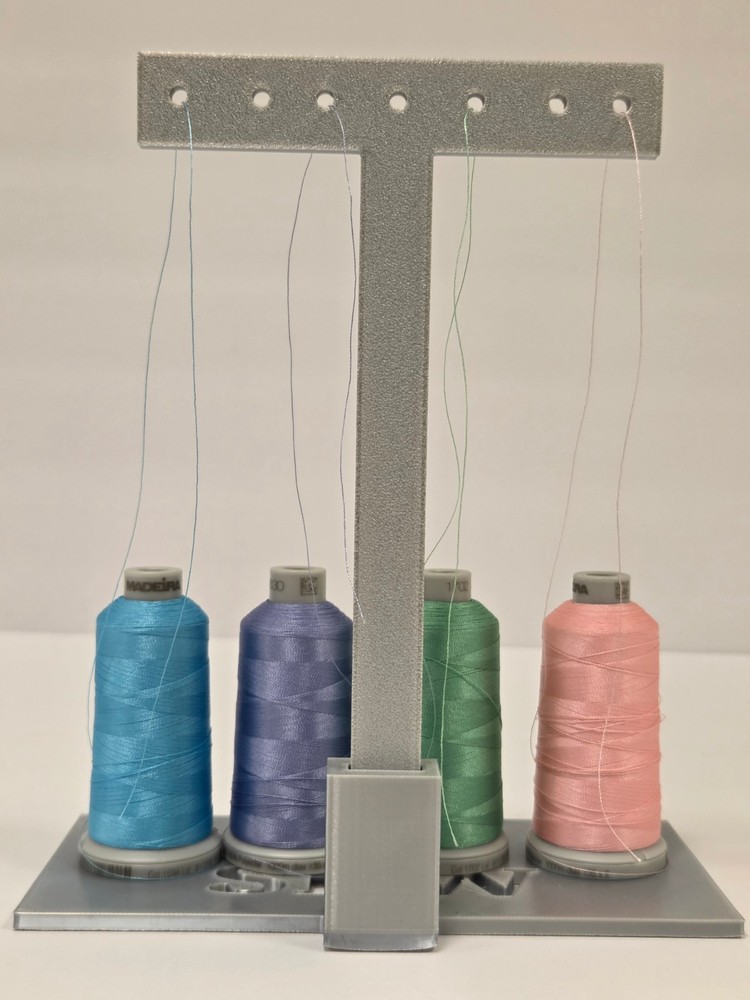 sewing, embroidery, 3-D Print, thread stand, PLA, thread, sewing machines, pink