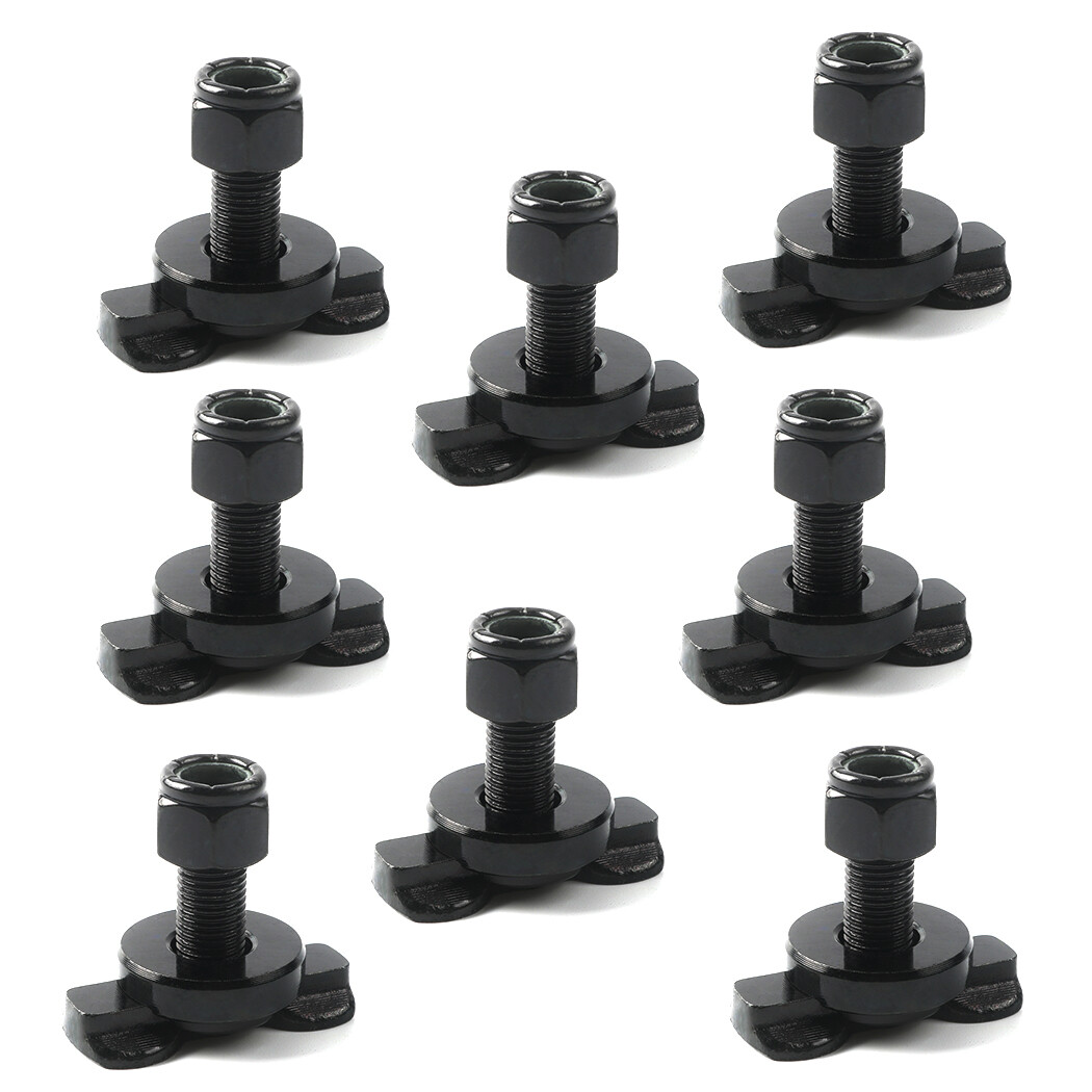 Pack of 8 L-Track Double Lug Threaded Stud Nut Fitting Tie Down