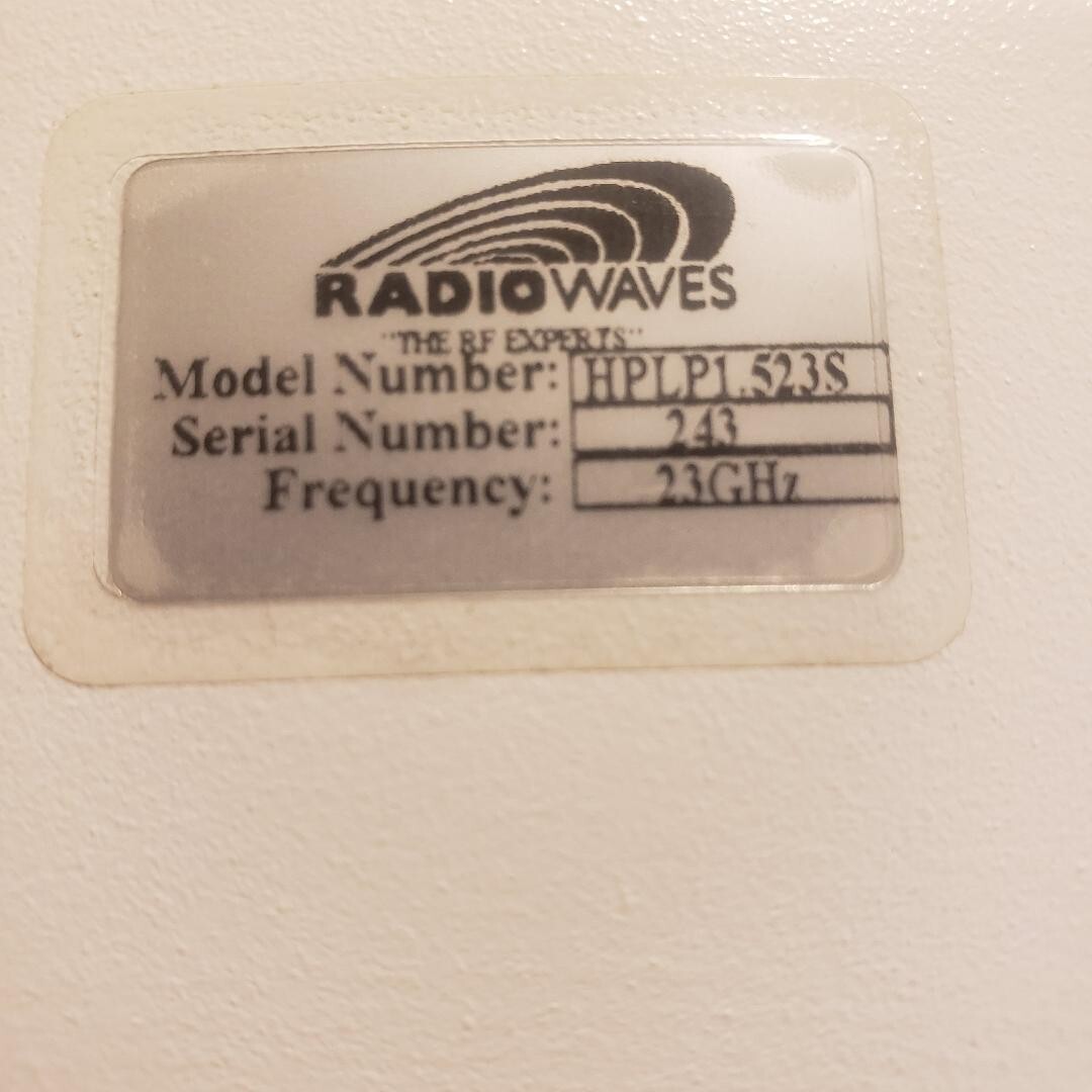 ANTENNA RADIOWAVES 23GHZ Model HPLP1 523S SN-243 Army ? Military ?