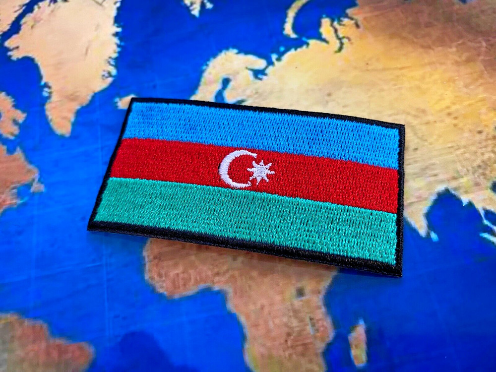 AZERBAIJAN Flag Iron on Sew on Patch