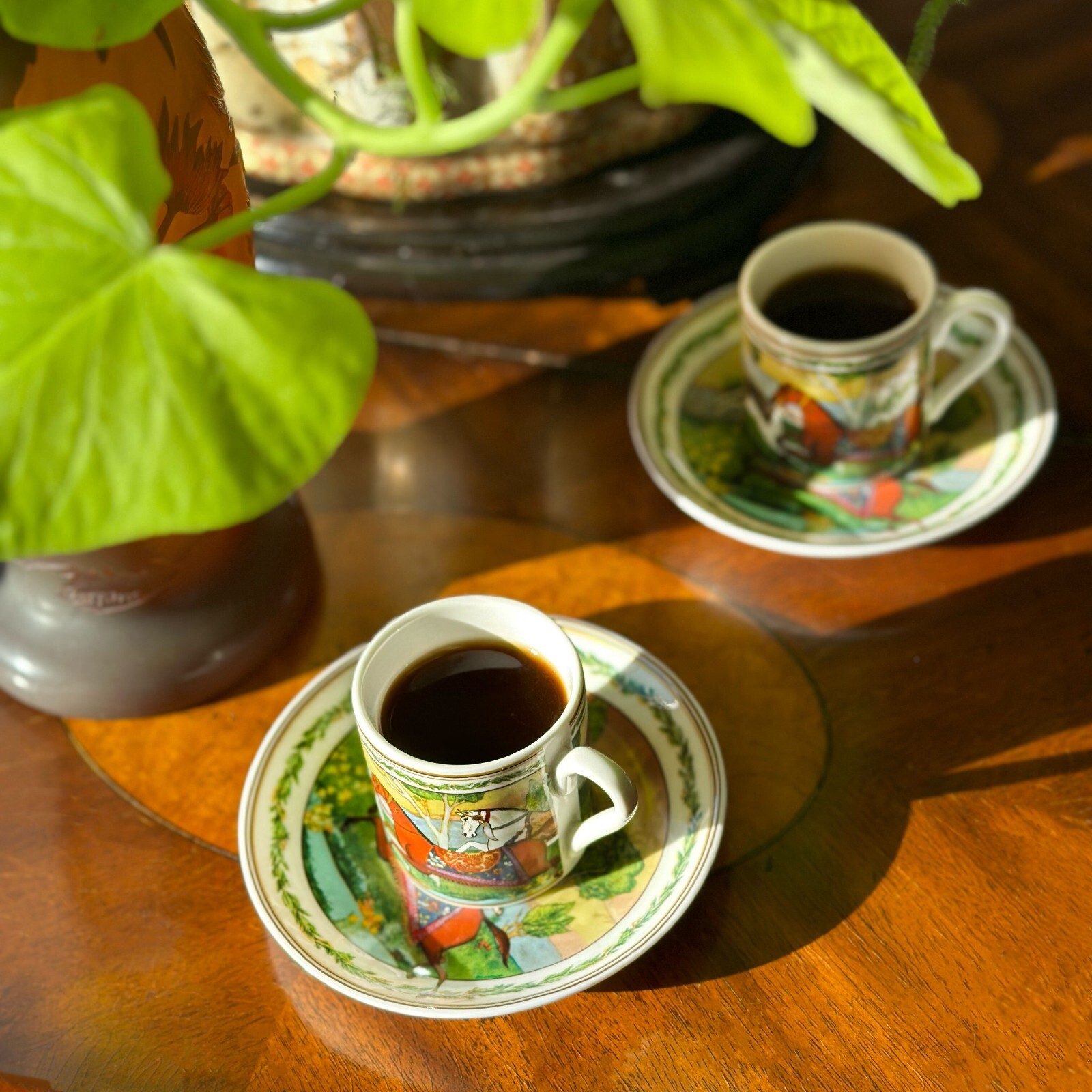 Running Horse Bone China Espresso Cup Set Luxury Demitasse Coffee Cups Set 100ml