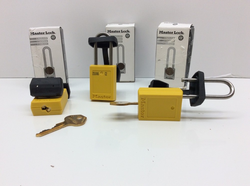 3 - Master Lock S31KAYLW Lockout Padlock 1-7/8"