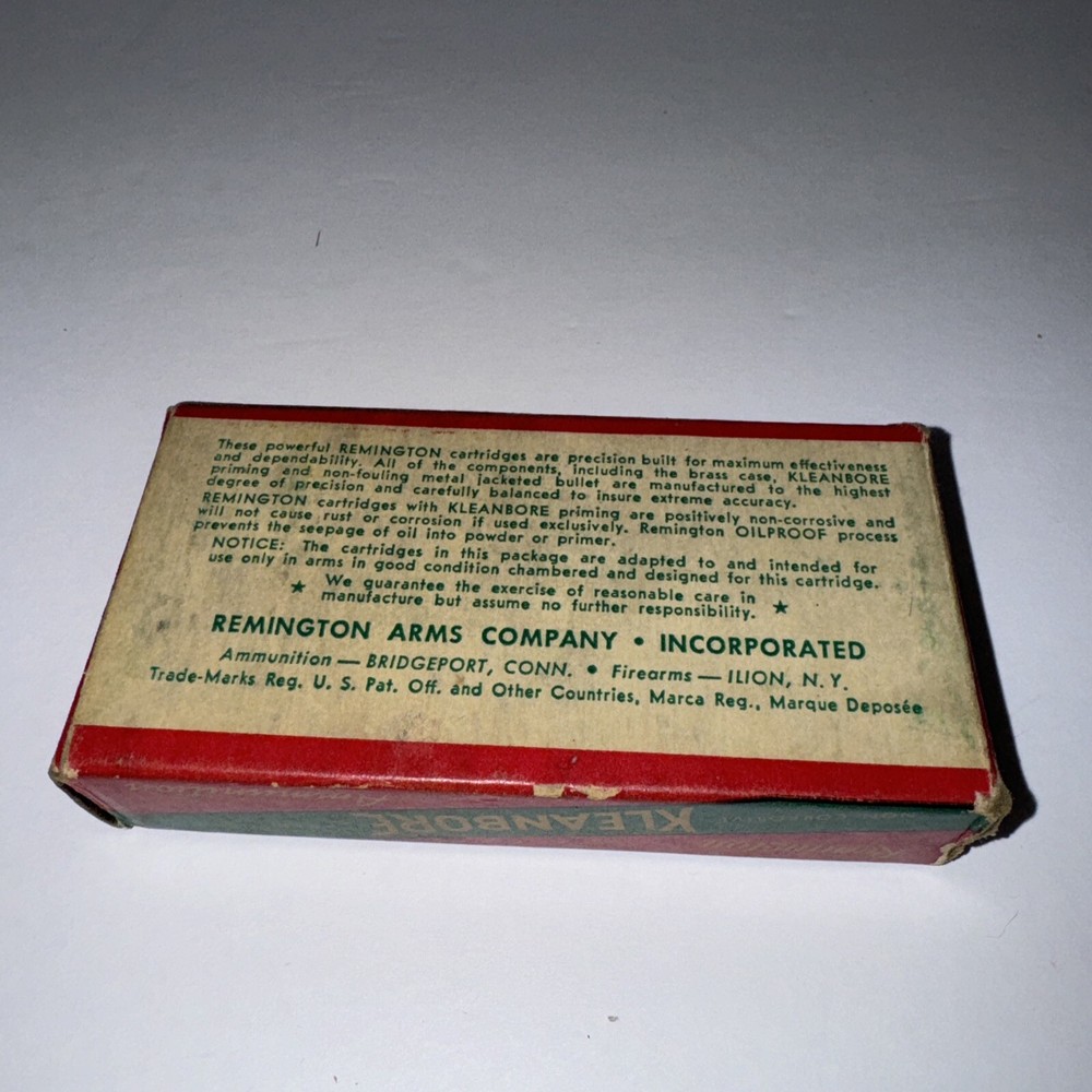 Empty Ammo box Remington Kleanbore 222 Remington