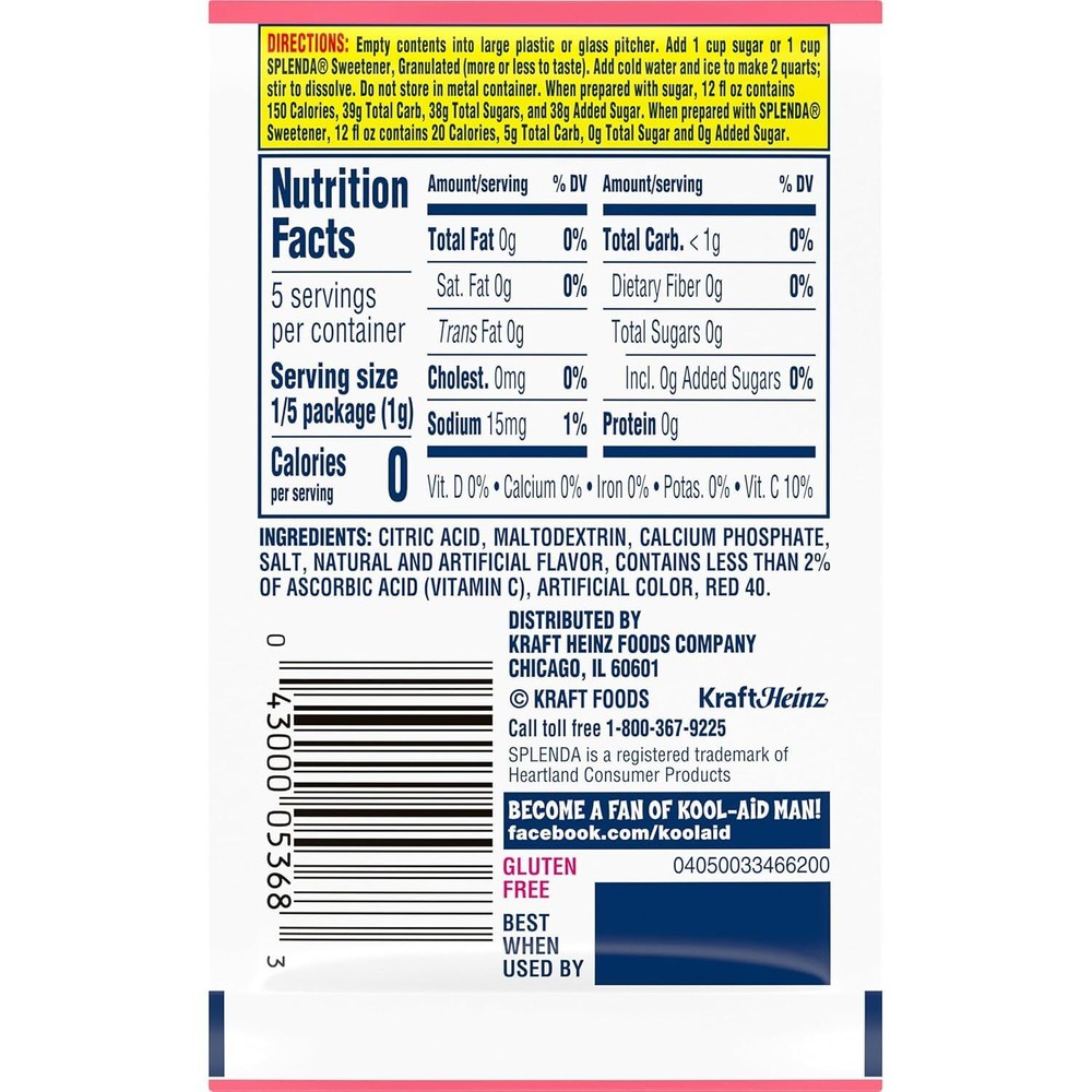 Kool-aid Watermelon Unsweetened (pack of 96)