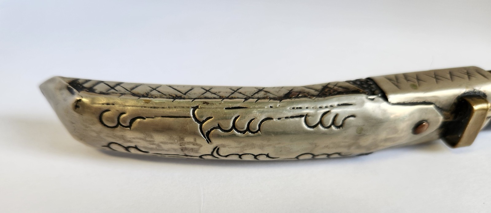 Antique Tibetan Himalayan Turquoise Knife & Sheath Tribal Nomad 6.5" Sheathed