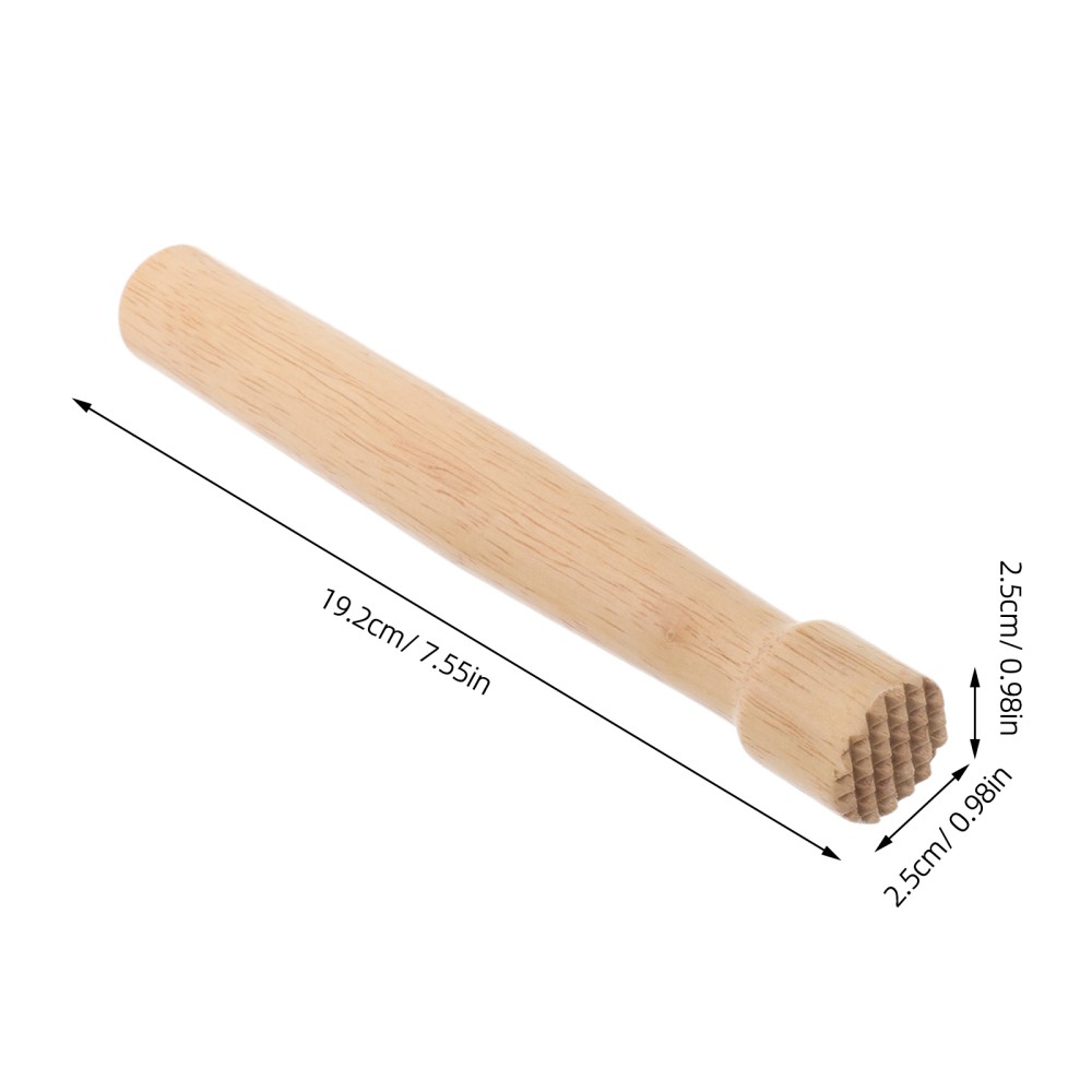 Wooden Cocktail Pounding Rod Bartender Tool Muddler Citrus Squeezer Manual