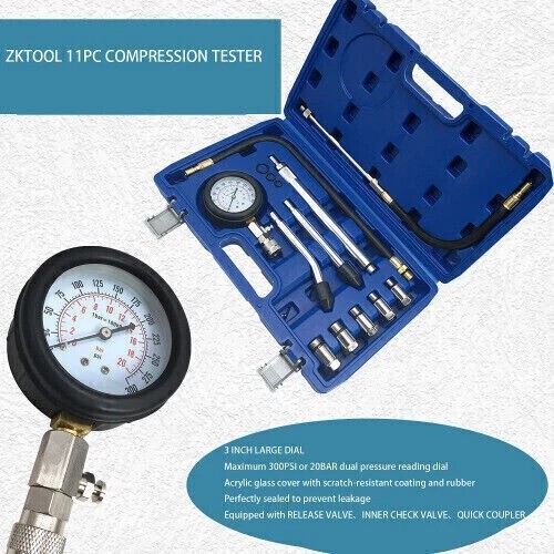Cylinder Leak Down Tester, Engine Compression Tester & Leakage Detector Kit 1set