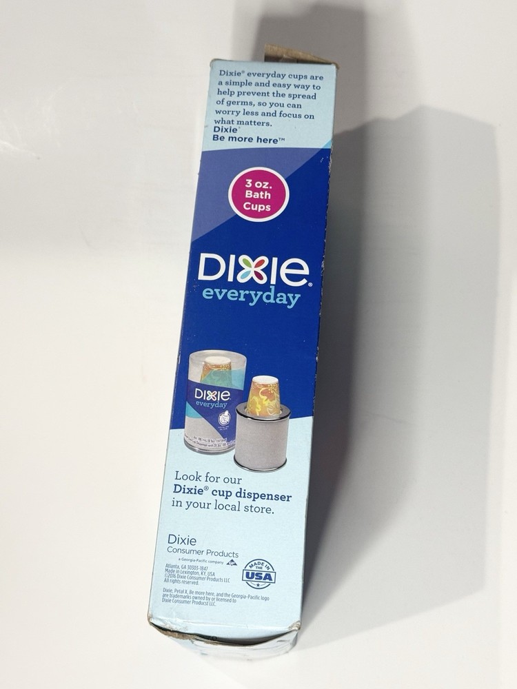 Dixie Everyday 3 oz Bath Cups Symphony Flower Pattern 200 Ct 4 Different Design