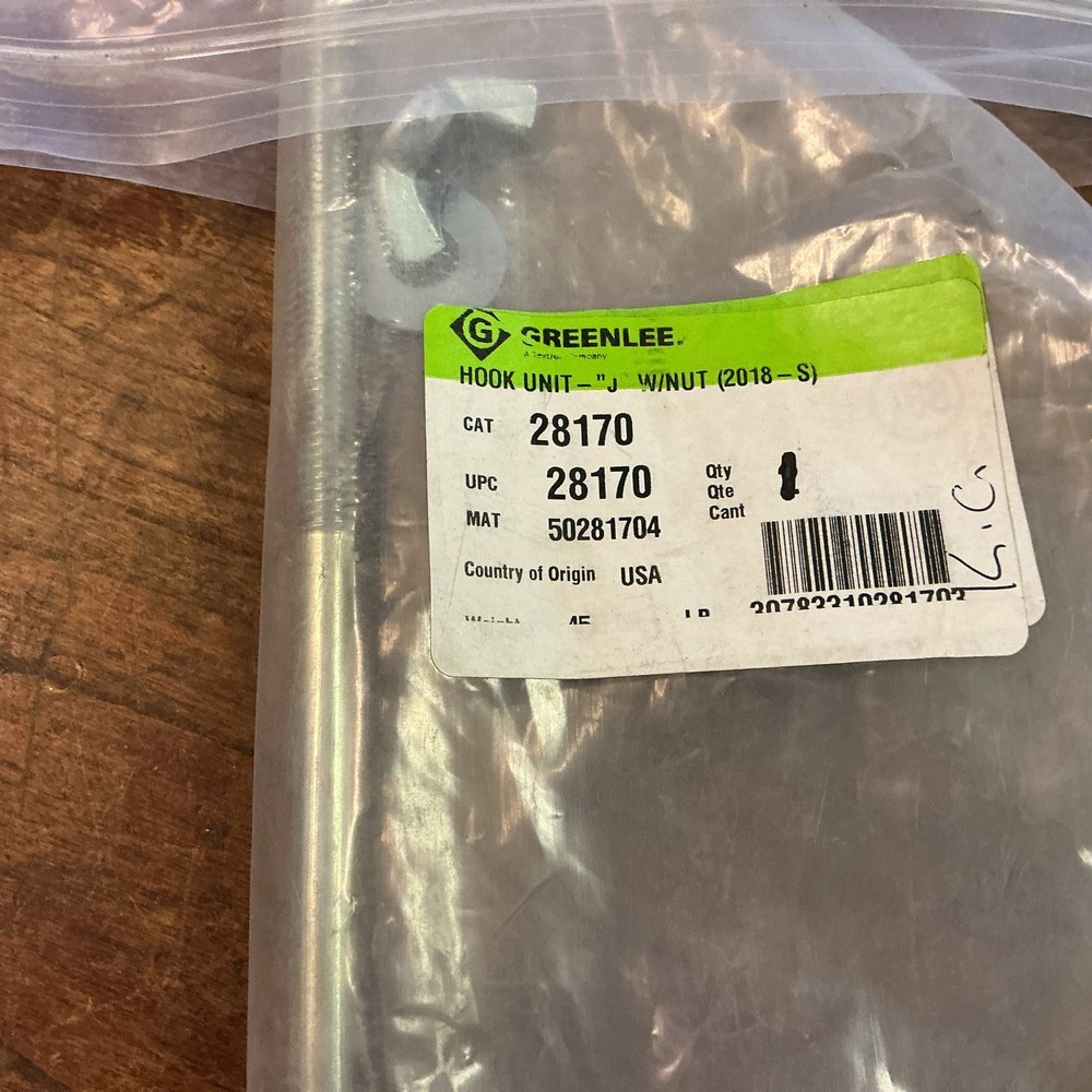 Greenlee 28170 J-Hook For Cable Roller (new)