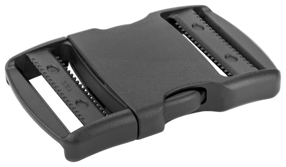 1 1/2 Inch YKK Flat Dual Adjustable Side Release Plastic Buckles, 10 Pack