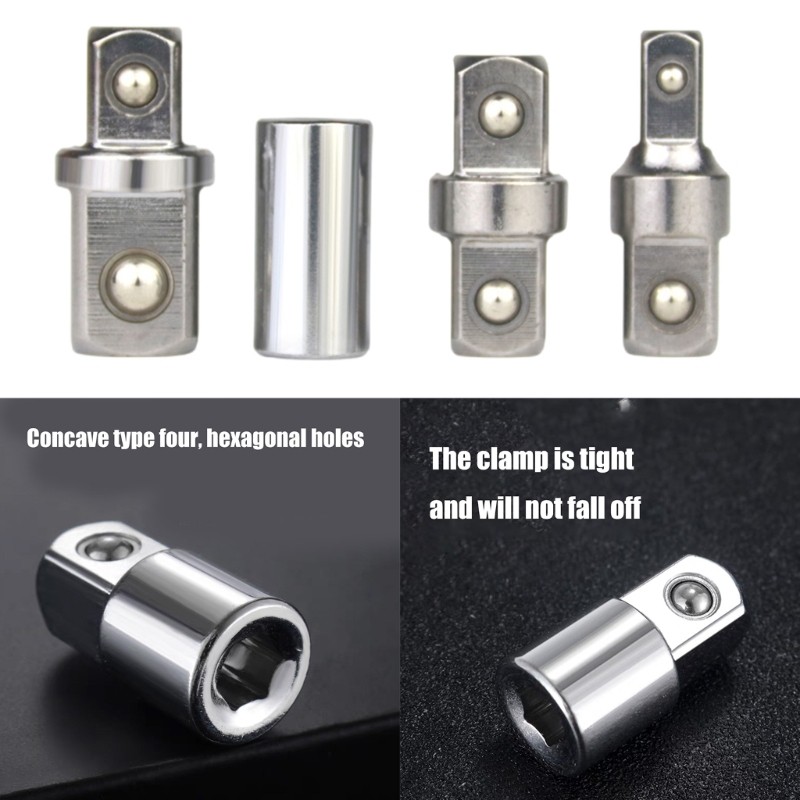 Multipurpose Socket Adapter Set Quick Conversion 1/4 3/8 1/2 Inch Square Drive