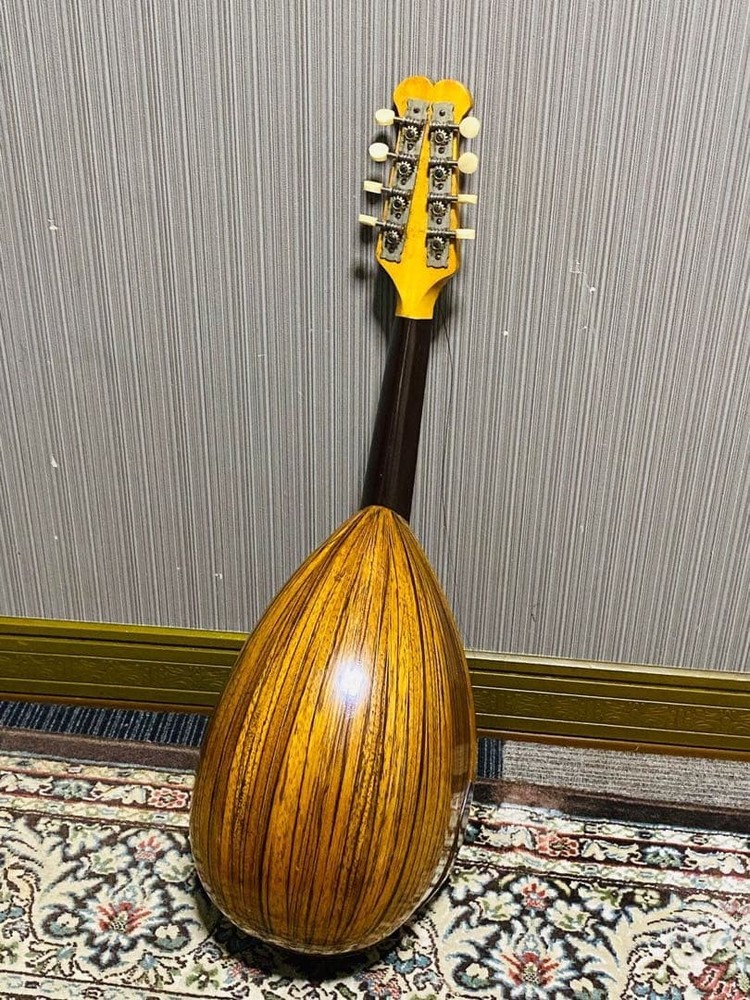 KUNISHIMA wood grain 8 string mandolin and case