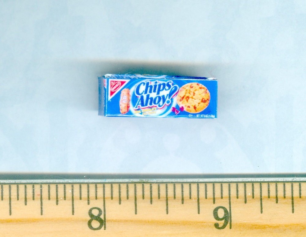 Dollhouse Miniature size Chocolate Chip Cookie Box