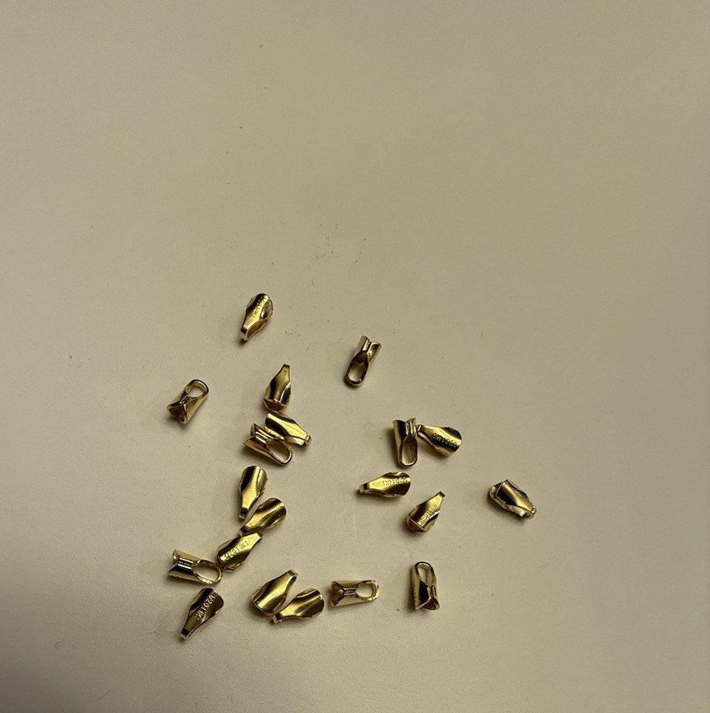 Cap with ring 5.75x3mm 14kt gold filled 20pcs end caps.