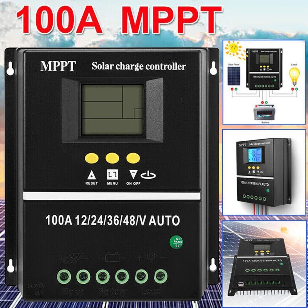 100A MPPT Solar Charge Controller 12V/24V/36V/48V Solar Panel Battery Regulator