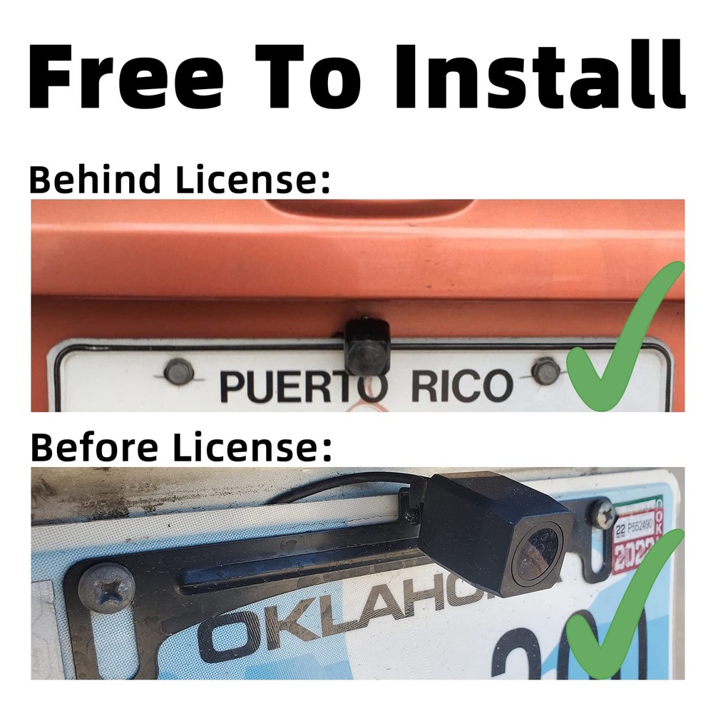 iSaddle Car Reverse Camera License Plate Bracket