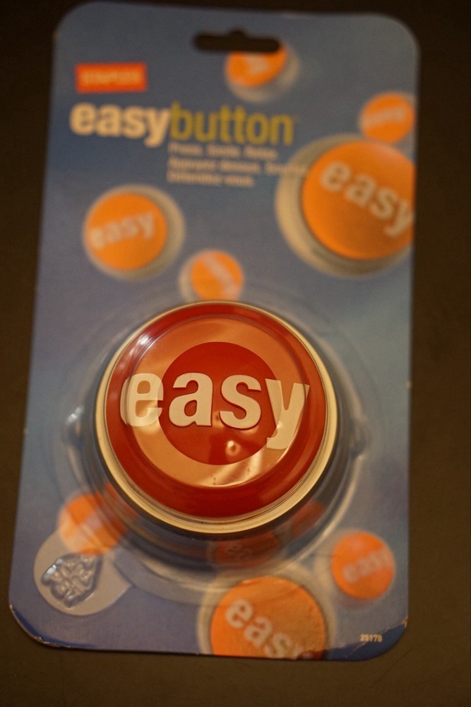Staples Easy Button Talking Office Accessory Novelty Gift New In Package Sealed