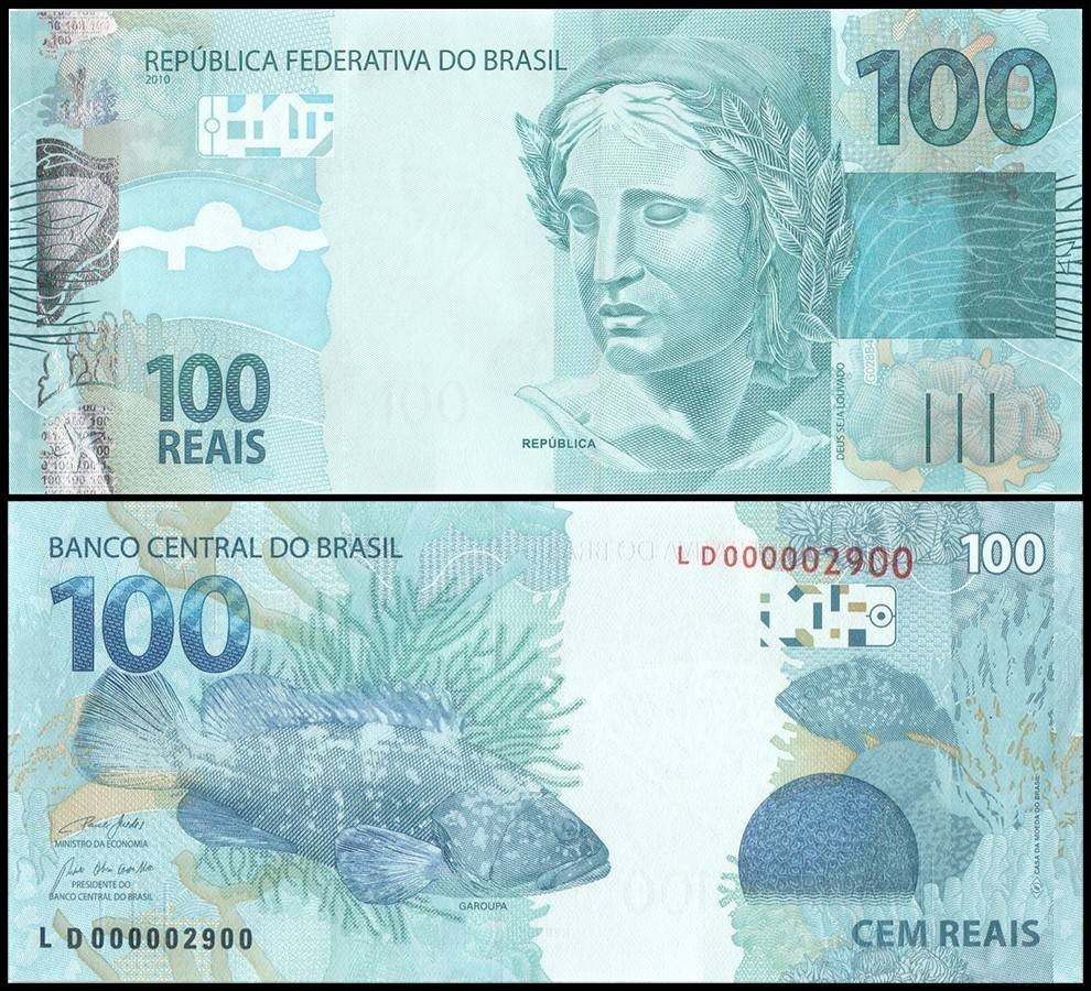 Brazil 100 Reais, 2010, P-257f, UNC