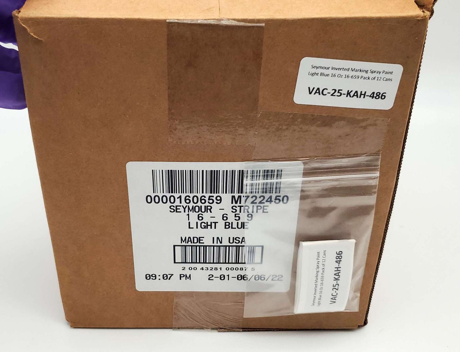 Seymour Inverted Marking Spray Paint Light Blue 16 Oz 16-659 Pack of 12 Cans