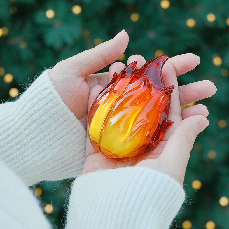 Transparent Gradient Waterproof And Drop-Resistant Flame-Design Full-Body Earpho