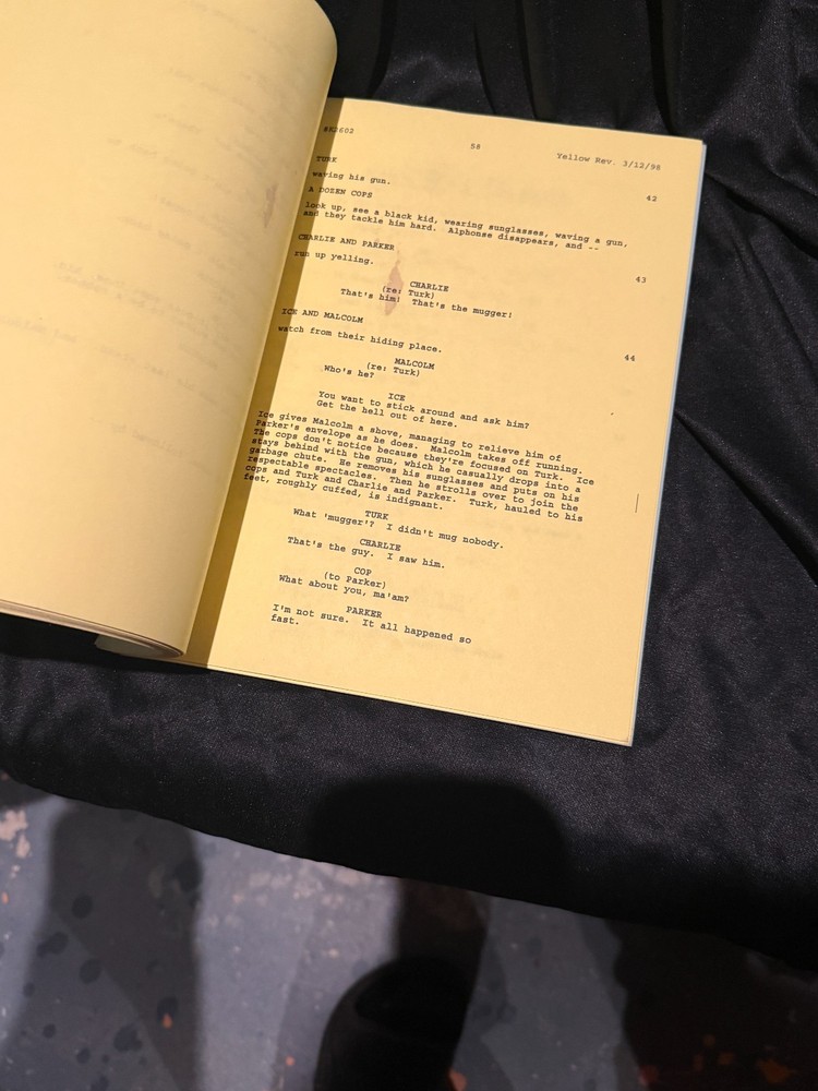 Players - "Con Vivants" Episode, original on-set script