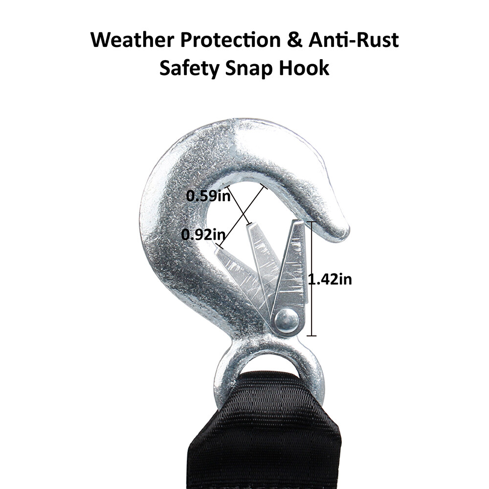 FOR DELUXE BOAT TRAILER REPLACEMENT WINCH STRAP 10000LB 2"x20' WITH SNAP HOOK US
