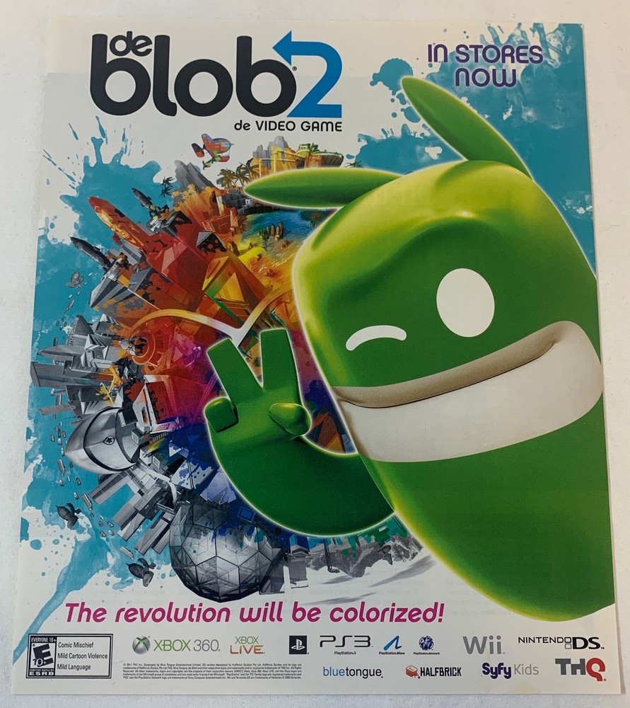 2011 video game ad page ~ DE BLOB 2