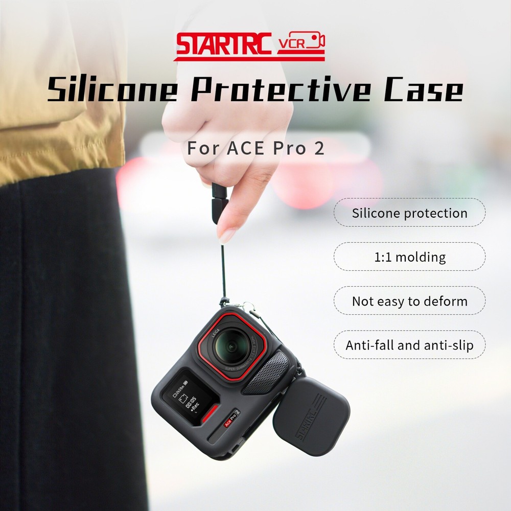 Silicone Protective Case for Insta360 Ace Pro 2 360° Lens Protection Shockproof