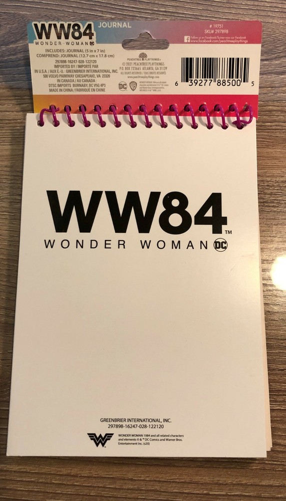 NEW Wonder Woman WW84 Journal Notepad Notebook 