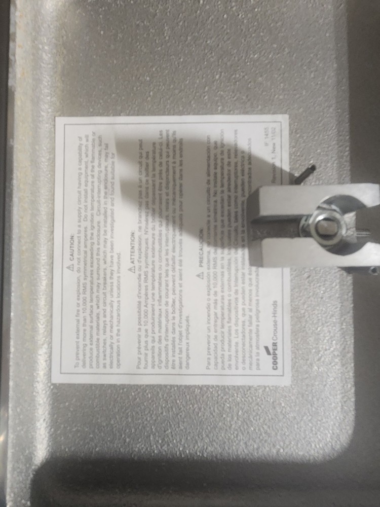 Crouse Hinds EIDA3030 30 Amp 3 Phase 3 Pole Explosion Proof Disconnect