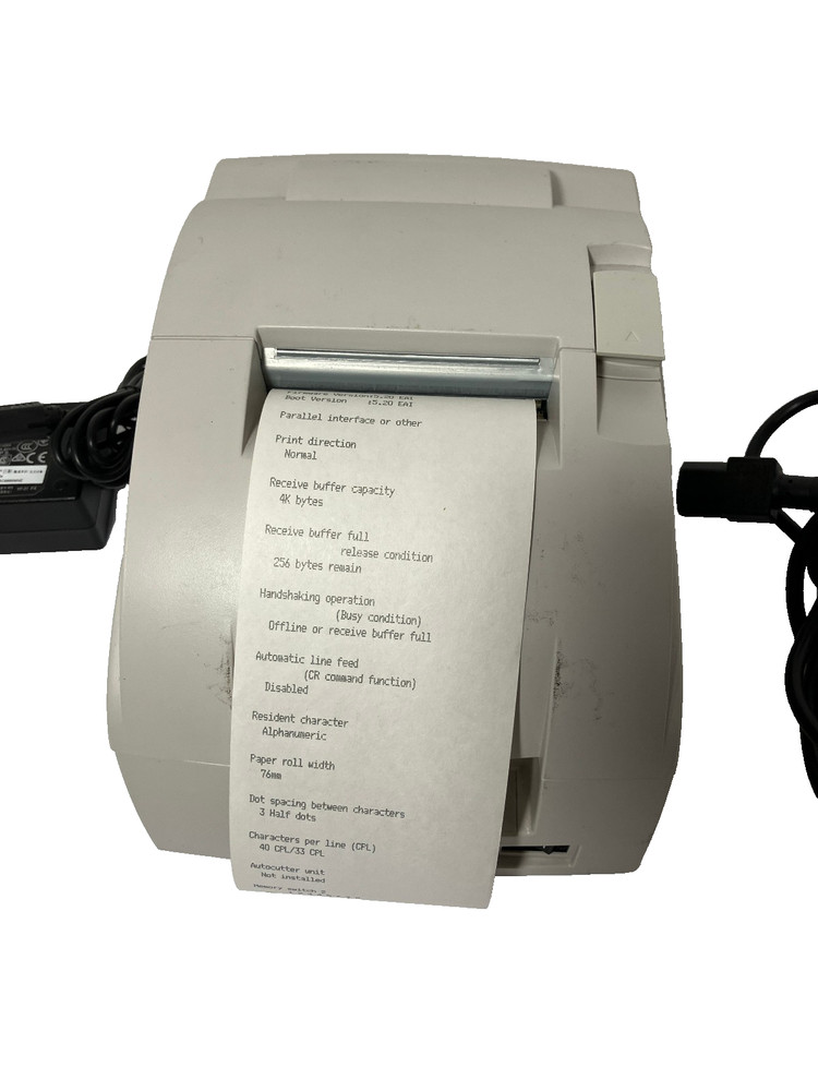 Epson TM-U220PD M188D Dot Matrix POS Receipt Printer P02 II Parallel White/Beige