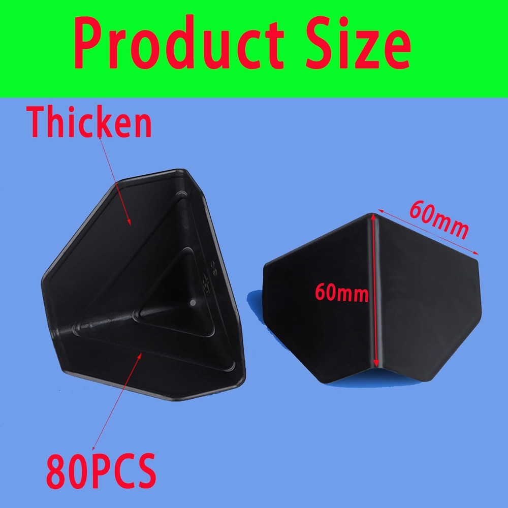 80 Pack Shipping Box Corner Protectors Plastic Packaging Edge Protectors,Plastic