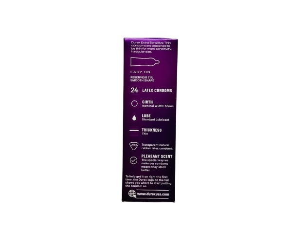 Durex Extra Sensitive Thin Condoms - 24-count