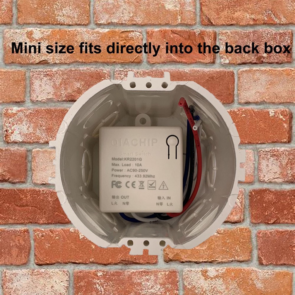 433mhz Receiver Module Wireless Light Switch No Wiring Long Distance Remote